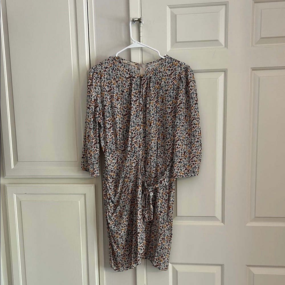 Leopard Print Dress with Tie Waist